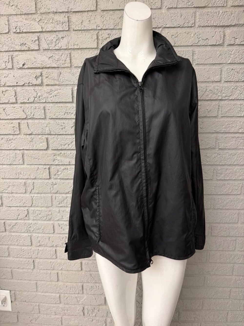 Ralph Lauren Women's Black Lightweight Windbreaker Jacket Size M
